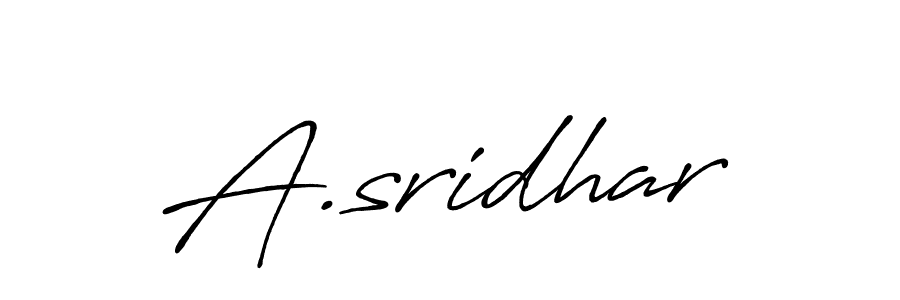 Use a signature maker to create a handwritten signature online. With this signature software, you can design (Antro_Vectra_Bolder) your own signature for name A.sridhar. A.sridhar signature style 7 images and pictures png