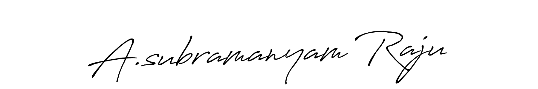 Design your own signature with our free online signature maker. With this signature software, you can create a handwritten (Antro_Vectra_Bolder) signature for name A.subramanyam Raju. A.subramanyam Raju signature style 7 images and pictures png