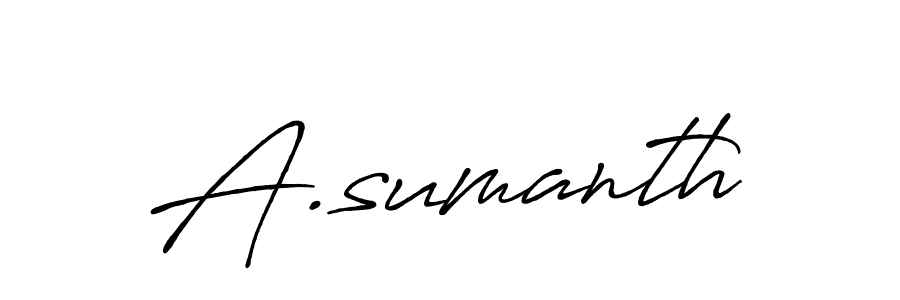 Make a beautiful signature design for name A.sumanth. Use this online signature maker to create a handwritten signature for free. A.sumanth signature style 7 images and pictures png