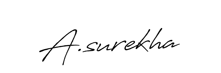 This is the best signature style for the A.surekha name. Also you like these signature font (Antro_Vectra_Bolder). Mix name signature. A.surekha signature style 7 images and pictures png