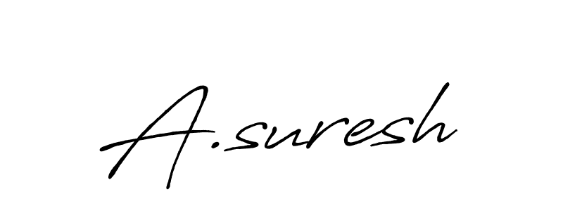 Use a signature maker to create a handwritten signature online. With this signature software, you can design (Antro_Vectra_Bolder) your own signature for name A.suresh. A.suresh signature style 7 images and pictures png