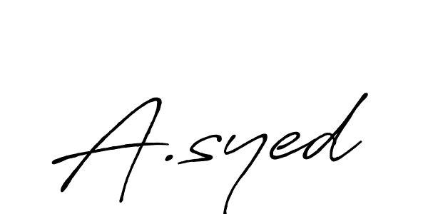 Make a beautiful signature design for name A.syed. With this signature (Antro_Vectra_Bolder) style, you can create a handwritten signature for free. A.syed signature style 7 images and pictures png