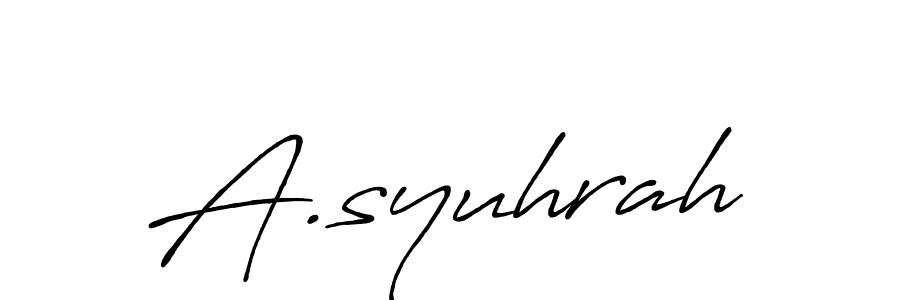 A.syuhrah stylish signature style. Best Handwritten Sign (Antro_Vectra_Bolder) for my name. Handwritten Signature Collection Ideas for my name A.syuhrah. A.syuhrah signature style 7 images and pictures png