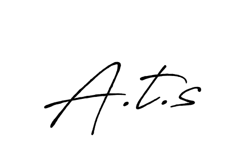 Make a beautiful signature design for name A.t.s. Use this online signature maker to create a handwritten signature for free. A.t.s signature style 7 images and pictures png