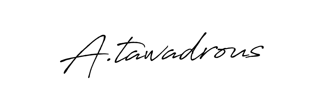 Also You can easily find your signature by using the search form. We will create A.tawadrous name handwritten signature images for you free of cost using Antro_Vectra_Bolder sign style. A.tawadrous signature style 7 images and pictures png