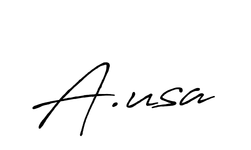 It looks lik you need a new signature style for name A.usa. Design unique handwritten (Antro_Vectra_Bolder) signature with our free signature maker in just a few clicks. A.usa signature style 7 images and pictures png