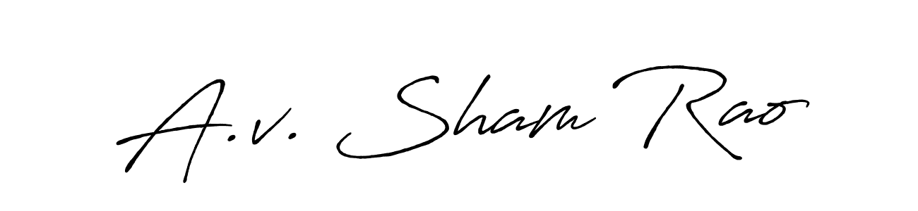 Also we have A.v. Sham Rao name is the best signature style. Create professional handwritten signature collection using Antro_Vectra_Bolder autograph style. A.v. Sham Rao signature style 7 images and pictures png