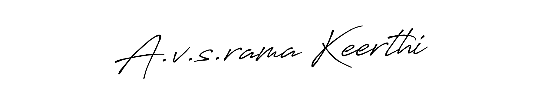 How to make A.v.s.rama Keerthi name signature. Use Antro_Vectra_Bolder style for creating short signs online. This is the latest handwritten sign. A.v.s.rama Keerthi signature style 7 images and pictures png