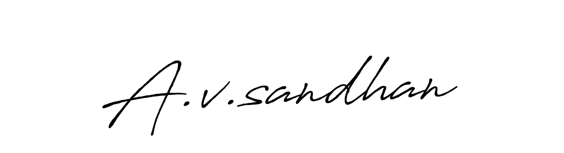 You should practise on your own different ways (Antro_Vectra_Bolder) to write your name (A.v.sandhan) in signature. don't let someone else do it for you. A.v.sandhan signature style 7 images and pictures png