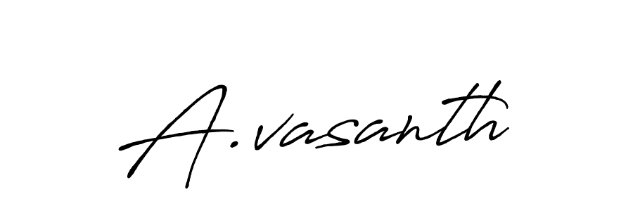 Design your own signature with our free online signature maker. With this signature software, you can create a handwritten (Antro_Vectra_Bolder) signature for name A.vasanth. A.vasanth signature style 7 images and pictures png