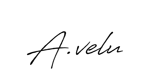 How to make A.velu name signature. Use Antro_Vectra_Bolder style for creating short signs online. This is the latest handwritten sign. A.velu signature style 7 images and pictures png