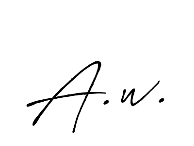 It looks lik you need a new signature style for name A.w.. Design unique handwritten (Antro_Vectra_Bolder) signature with our free signature maker in just a few clicks. A.w. signature style 7 images and pictures png
