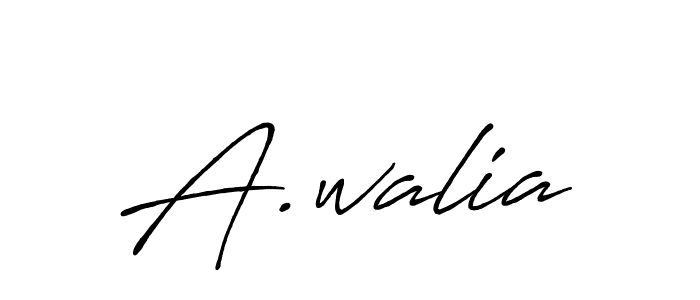 Create a beautiful signature design for name A.walia. With this signature (Antro_Vectra_Bolder) fonts, you can make a handwritten signature for free. A.walia signature style 7 images and pictures png