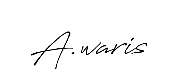 Make a beautiful signature design for name A.waris. With this signature (Antro_Vectra_Bolder) style, you can create a handwritten signature for free. A.waris signature style 7 images and pictures png