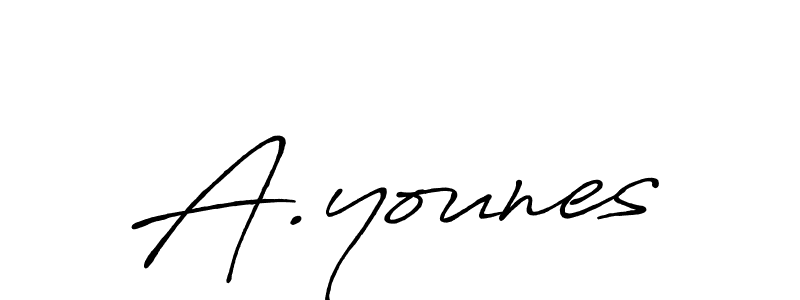 The best way (Antro_Vectra_Bolder) to make a short signature is to pick only two or three words in your name. The name A.younes include a total of six letters. For converting this name. A.younes signature style 7 images and pictures png