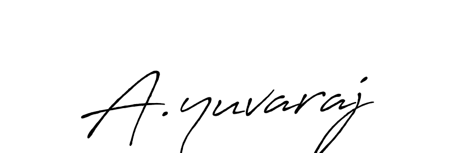 Create a beautiful signature design for name A.yuvaraj. With this signature (Antro_Vectra_Bolder) fonts, you can make a handwritten signature for free. A.yuvaraj signature style 7 images and pictures png