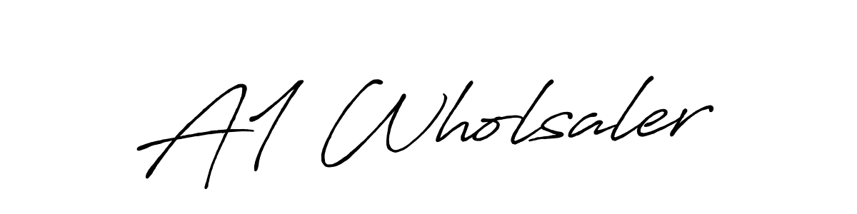 Create a beautiful signature design for name A1 Wholsaler. With this signature (Antro_Vectra_Bolder) fonts, you can make a handwritten signature for free. A1 Wholsaler signature style 7 images and pictures png