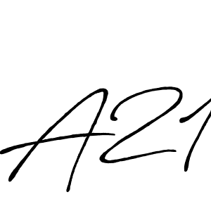 How to make A21 signature? Antro_Vectra_Bolder is a professional autograph style. Create handwritten signature for A21 name. A21 signature style 7 images and pictures png