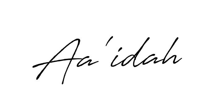 Similarly Antro_Vectra_Bolder is the best handwritten signature design. Signature creator online .You can use it as an online autograph creator for name Aa'idah. Aa'idah signature style 7 images and pictures png