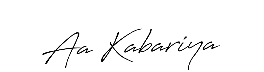 Design your own signature with our free online signature maker. With this signature software, you can create a handwritten (Antro_Vectra_Bolder) signature for name Aa Kabariya. Aa Kabariya signature style 7 images and pictures png