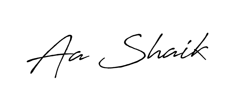 Create a beautiful signature design for name Aa Shaik. With this signature (Antro_Vectra_Bolder) fonts, you can make a handwritten signature for free. Aa Shaik signature style 7 images and pictures png