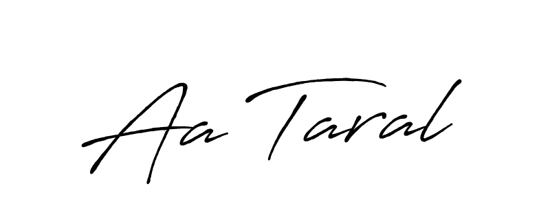 Make a beautiful signature design for name Aa Taral. With this signature (Antro_Vectra_Bolder) style, you can create a handwritten signature for free. Aa Taral signature style 7 images and pictures png