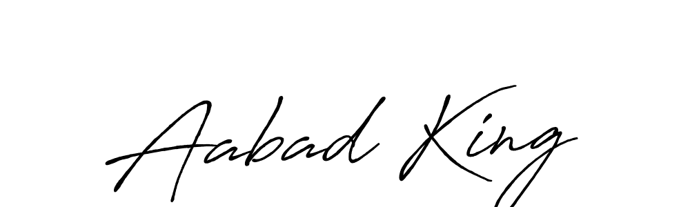 Also we have Aabad King name is the best signature style. Create professional handwritten signature collection using Antro_Vectra_Bolder autograph style. Aabad King signature style 7 images and pictures png