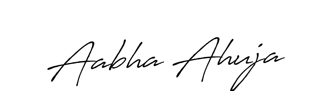 Aabha Ahuja stylish signature style. Best Handwritten Sign (Antro_Vectra_Bolder) for my name. Handwritten Signature Collection Ideas for my name Aabha Ahuja. Aabha Ahuja signature style 7 images and pictures png