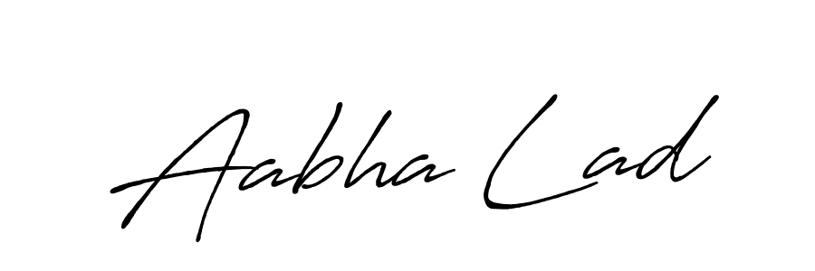 Aabha Lad stylish signature style. Best Handwritten Sign (Antro_Vectra_Bolder) for my name. Handwritten Signature Collection Ideas for my name Aabha Lad. Aabha Lad signature style 7 images and pictures png