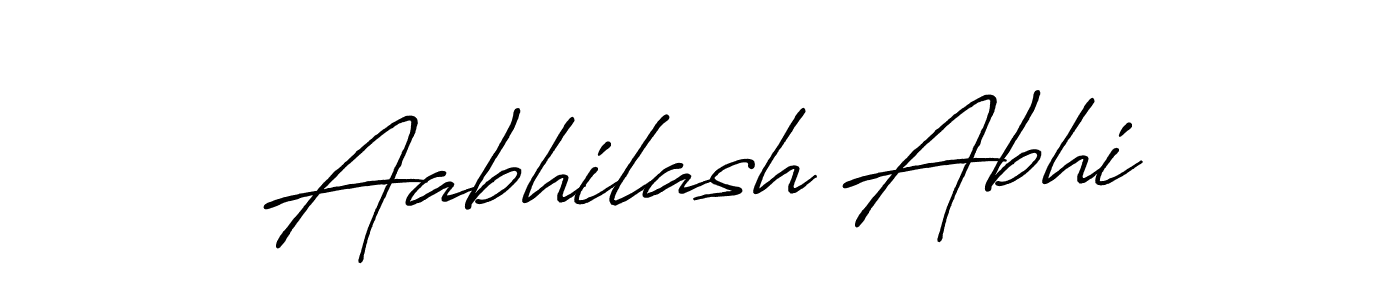Make a beautiful signature design for name Aabhilash Abhi. With this signature (Antro_Vectra_Bolder) style, you can create a handwritten signature for free. Aabhilash Abhi signature style 7 images and pictures png