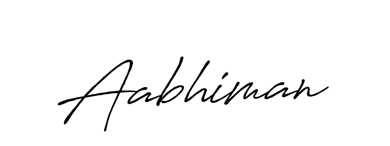 Design your own signature with our free online signature maker. With this signature software, you can create a handwritten (Antro_Vectra_Bolder) signature for name Aabhiman. Aabhiman signature style 7 images and pictures png