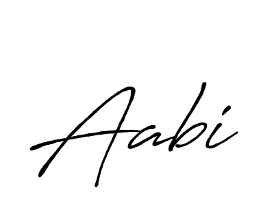 Use a signature maker to create a handwritten signature online. With this signature software, you can design (Antro_Vectra_Bolder) your own signature for name Aabi. Aabi signature style 7 images and pictures png