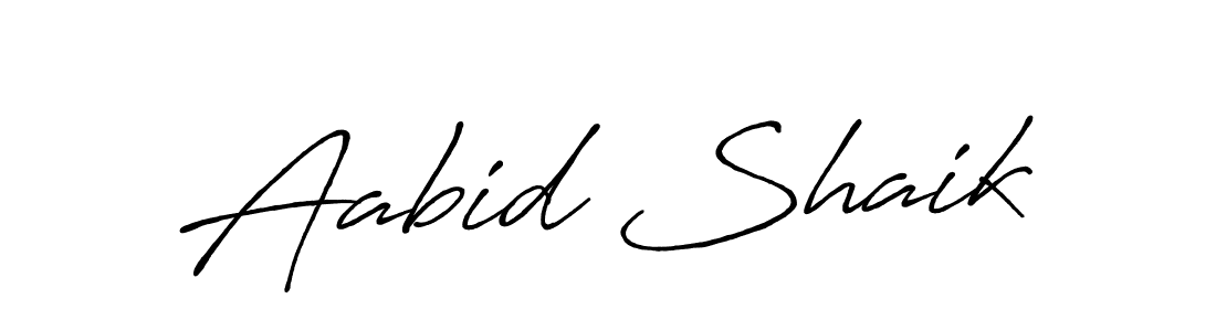 Create a beautiful signature design for name Aabid Shaik. With this signature (Antro_Vectra_Bolder) fonts, you can make a handwritten signature for free. Aabid Shaik signature style 7 images and pictures png