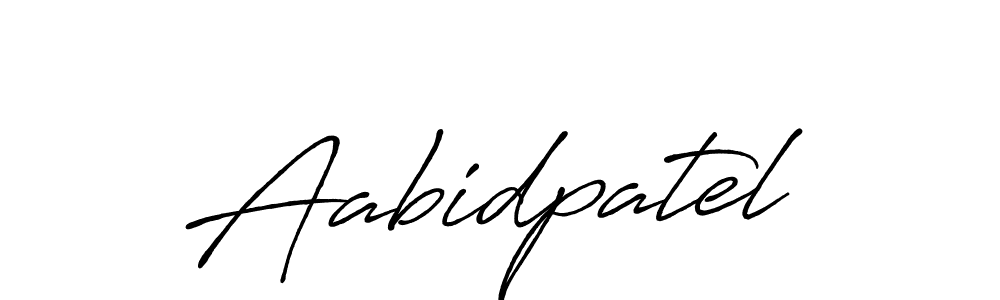 How to make Aabidpatel name signature. Use Antro_Vectra_Bolder style for creating short signs online. This is the latest handwritten sign. Aabidpatel signature style 7 images and pictures png