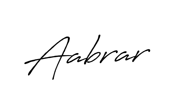 Use a signature maker to create a handwritten signature online. With this signature software, you can design (Antro_Vectra_Bolder) your own signature for name Aabrar. Aabrar signature style 7 images and pictures png