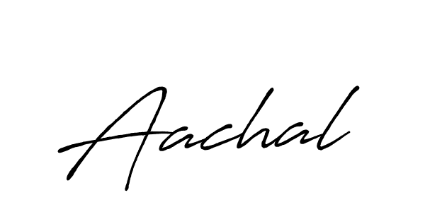 Use a signature maker to create a handwritten signature online. With this signature software, you can design (Antro_Vectra_Bolder) your own signature for name Aachal. Aachal signature style 7 images and pictures png