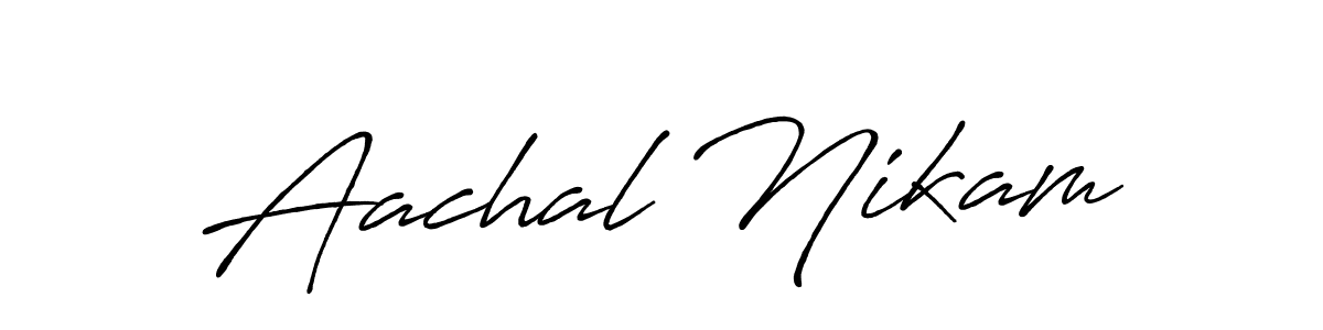 Make a beautiful signature design for name Aachal Nikam. Use this online signature maker to create a handwritten signature for free. Aachal Nikam signature style 7 images and pictures png