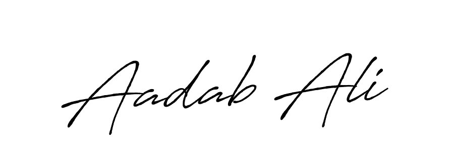 You should practise on your own different ways (Antro_Vectra_Bolder) to write your name (Aadab Ali) in signature. don't let someone else do it for you. Aadab Ali signature style 7 images and pictures png