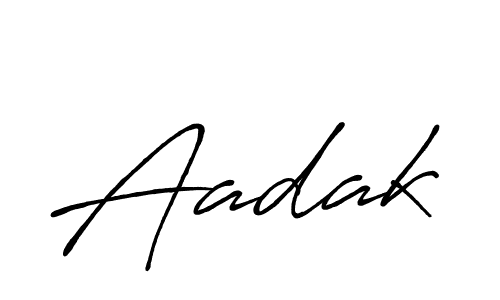 How to make Aadak name signature. Use Antro_Vectra_Bolder style for creating short signs online. This is the latest handwritten sign. Aadak signature style 7 images and pictures png