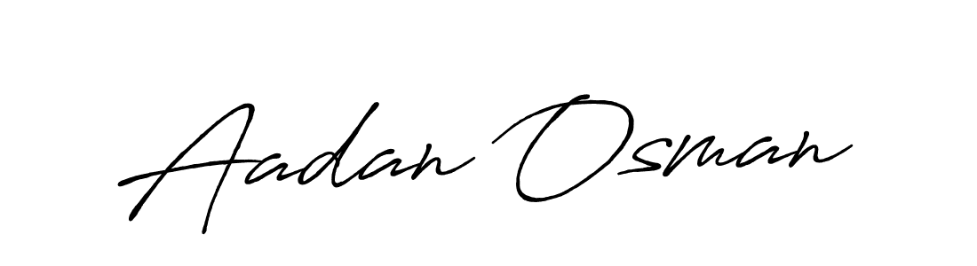 Design your own signature with our free online signature maker. With this signature software, you can create a handwritten (Antro_Vectra_Bolder) signature for name Aadan Osman. Aadan Osman signature style 7 images and pictures png