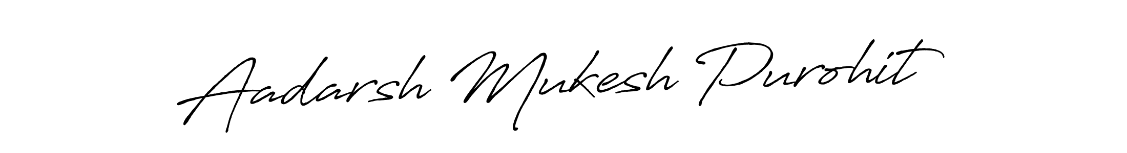 Aadarsh Mukesh Purohit stylish signature style. Best Handwritten Sign (Antro_Vectra_Bolder) for my name. Handwritten Signature Collection Ideas for my name Aadarsh Mukesh Purohit. Aadarsh Mukesh Purohit signature style 7 images and pictures png