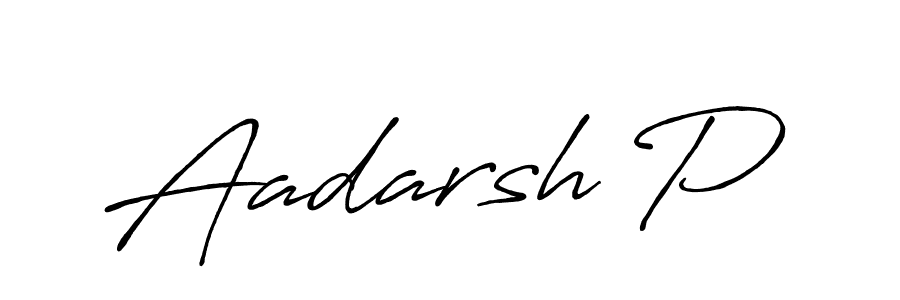 Make a beautiful signature design for name Aadarsh P. Use this online signature maker to create a handwritten signature for free. Aadarsh P signature style 7 images and pictures png