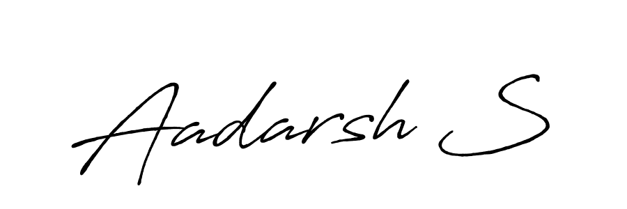 Aadarsh S stylish signature style. Best Handwritten Sign (Antro_Vectra_Bolder) for my name. Handwritten Signature Collection Ideas for my name Aadarsh S. Aadarsh S signature style 7 images and pictures png