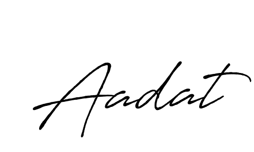 Make a beautiful signature design for name Aadat. With this signature (Antro_Vectra_Bolder) style, you can create a handwritten signature for free. Aadat signature style 7 images and pictures png
