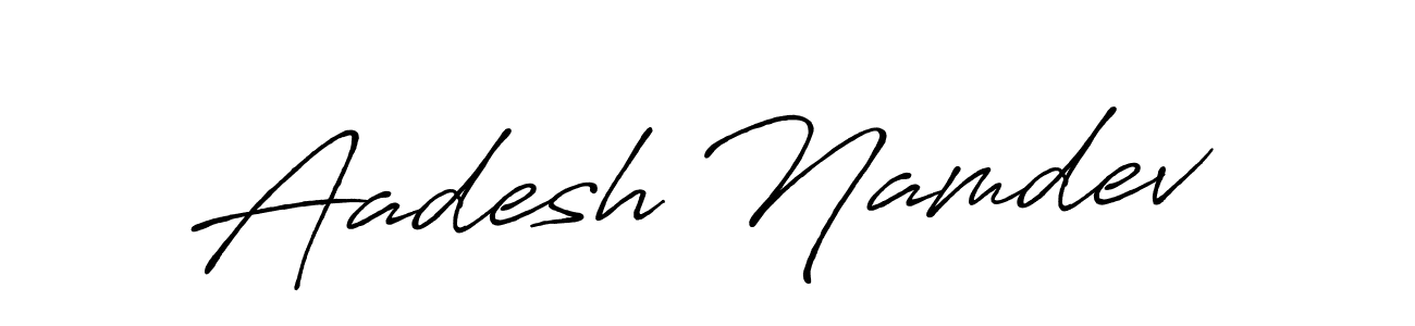 Also we have Aadesh Namdev name is the best signature style. Create professional handwritten signature collection using Antro_Vectra_Bolder autograph style. Aadesh Namdev signature style 7 images and pictures png