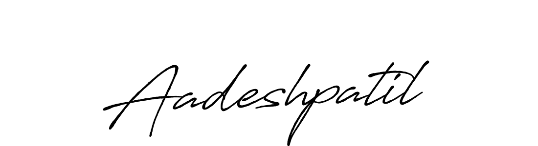 Create a beautiful signature design for name Aadeshpatil. With this signature (Antro_Vectra_Bolder) fonts, you can make a handwritten signature for free. Aadeshpatil signature style 7 images and pictures png