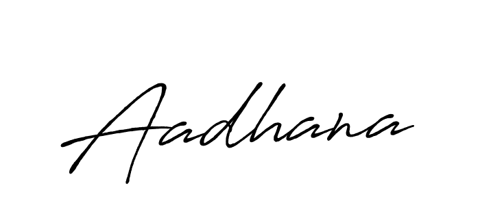 Make a beautiful signature design for name Aadhana. With this signature (Antro_Vectra_Bolder) style, you can create a handwritten signature for free. Aadhana signature style 7 images and pictures png