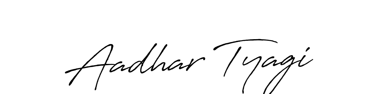 Create a beautiful signature design for name Aadhar Tyagi. With this signature (Antro_Vectra_Bolder) fonts, you can make a handwritten signature for free. Aadhar Tyagi signature style 7 images and pictures png