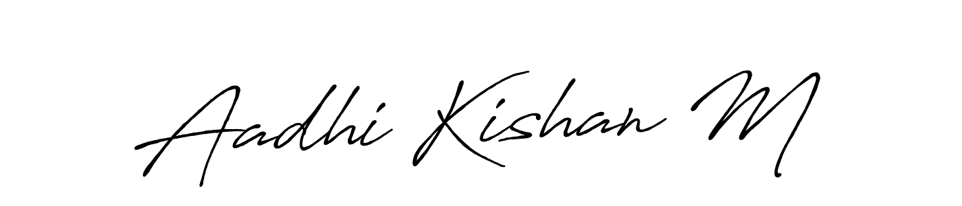 Aadhi Kishan M stylish signature style. Best Handwritten Sign (Antro_Vectra_Bolder) for my name. Handwritten Signature Collection Ideas for my name Aadhi Kishan M. Aadhi Kishan M signature style 7 images and pictures png