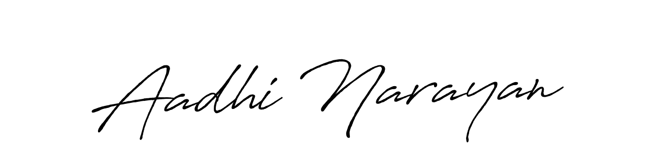 How to make Aadhi Narayan name signature. Use Antro_Vectra_Bolder style for creating short signs online. This is the latest handwritten sign. Aadhi Narayan signature style 7 images and pictures png